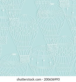 Seamless pattern paper aerostat Vector eps10