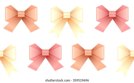 Seamless pattern with paper origami bows for your creativity