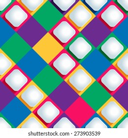 seamless pattern from paper rhombus on a colored background. 10 eps
