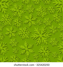 Seamless pattern with paper snowflakes