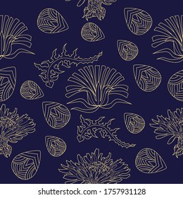 Seamless pattern for paper and textiles with dandelions. Ethnic and nature, floral, retro, tribal design element. Isolated vector background.
