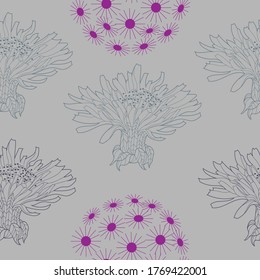 Nahtloses Muster für Papier und Textilien mit Lüstern. Ethnische und Natur, Blumen, Retro, Stammes Design Element. Einziger Vektorhintergrund.