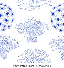 Patrón sin inconvenientes para el papel y los textiles con dientes de león. Étnica y natural, floral, retro, elemento de diseño tribal. Fondo vectorial aislado.