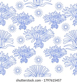 Patrón sin inconvenientes para el papel y los textiles con dientes de león. Étnica y natural, floral, retro, elemento de diseño tribal. Fondo vectorial aislado.