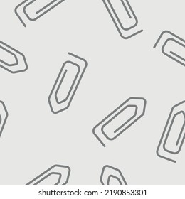 Seamless Pattern With Paperclip Icon