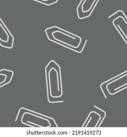 Seamless Pattern With Paperclip Icon