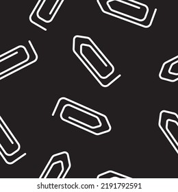 Seamless Pattern With Paperclip Icon