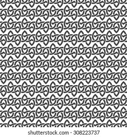 Seamless pattern of parallel braids with swatch for filling. Celtic ornament texture. Fashion geometric background for web or printing design.
