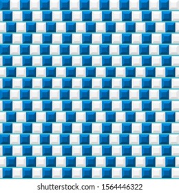 Seamless pattern parallel line optical illusion in blue. Optical illusion parallel blue lines.