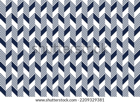 Seamless pattern with parallelogram and stripes. Element in gray and dark blue gray on white background. Vector illustration. For maculine cloth textile shirt wrapping curtain cushion cover bed sheet