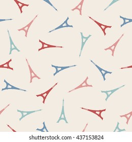 Seamless pattern - Paris tower