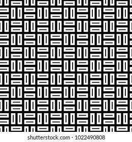 Seamless pattern with parquet ornament. Bricks cladding floor. Rectangle slabs tessellation image. Repeated stones ornamental background. Mosaic motif. Flooring wallpaper. Digital paper. Vector art.