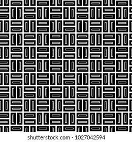 Seamless pattern with parquet ornament. Bricks cladding floor. Rectangle slabs tessellation image. Repeated stones ornamental background. Mosaic motif. Flooring wallpaper. Digital paper. Vector art.