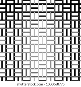 Seamless pattern with parquet ornament. Bricks cladding floor. Rectangle slabs tessellation image. Repeated stones ornamental background. Mosaic motif. Flooring wallpaper. Digital paper. Vector art.