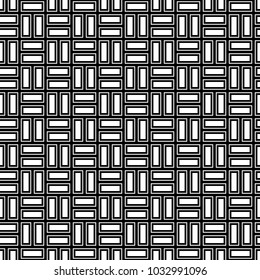 Seamless pattern with parquet ornament. Bricks cladding floor. Rectangle slabs tessellation image. Repeated stones ornamental background. Mosaic motif. Flooring wallpaper. Digital paper. Vector art.