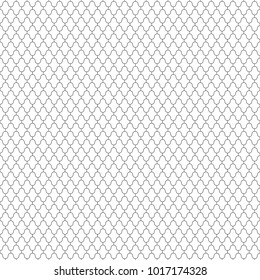 Seamless pattern with paseo ornament. Oriental traditional ornamentation with repeated rounded shapes. Window tracery wallpaper. Grid motif. Digital paper, textile print, web design. Vector art image.
