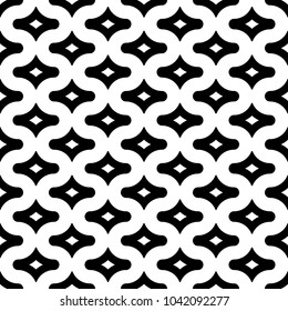 Seamless pattern with paseo ornament. Oriental ornamentation with repeated tile shapes. Ethnic wallpaper. Mosaic background. Grid motif. Digital paper, textile print, web design. Vector art image.