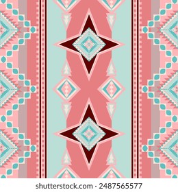 seamless pattern pastel aztec impressions