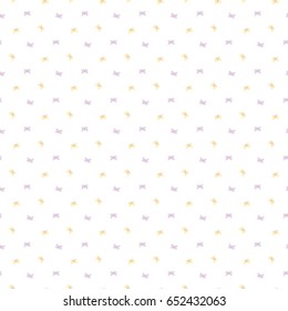 Seamless Pattern of Pastel Butterflies on White Background