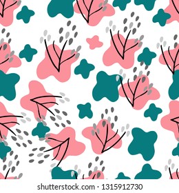 Seamless pattern in pastel color for fun but soft textile