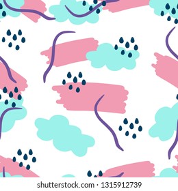 Seamless pattern in pastel color for fun but soft textile
