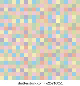 Seamless pattern in pastel colors. Squares of different colors. Colored ceramic tile pattern.