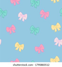 Patrón inmaculado en tonos pastel con arcos en un fondo azul. Diseño para textiles, afiches, etiquetas. 