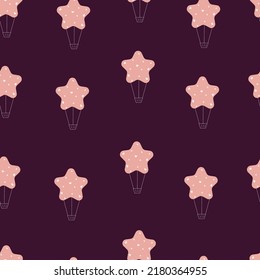 seamless pattern with pastel floating balloons background