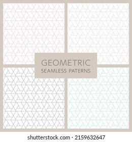 Seamless pattern with pastel geometric patterns. A set of vector illustrations that are perfect for wallpapers.