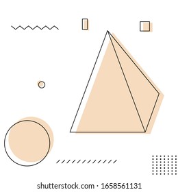 Seamless pattern with pastel geometric shapes