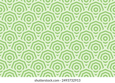 Un patrón inconsútil de hexágonos verde pastel