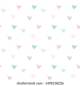 Seamless Pattern Pastel Heart Design On Stock Vector (Royalty Free ...