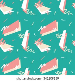 Seamless pattern with pastel pencil strokes in retro 80s style 2