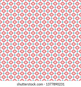 Seamless pattern of pastel pink and azure geometric shapes. Abstract background for fabrics, wallpapers, coatings, prints and designs. EPS file, vector - the template will fill in any form.