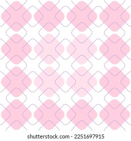 Seamless pattern pastel pink color round corner