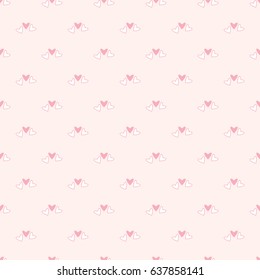 Seamless Pattern Pastel Pink Hearts On Stock Vector (Royalty Free ...