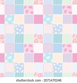 Nahtlose Muster von Pastelltafeln mit Schmetterlingsdesign