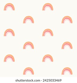 Seamless pattern, pastel rainbows, children's pattern, gentle pattern for fabric