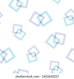 Seamless Pattern of Pastel Square Design on White Background