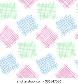 Seamless pattern in pastel tones. Hand drawn. Vector illustration.