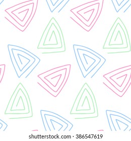 Seamless pattern in pastel tones. Hand drawn. Vector illustration.