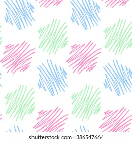 Seamless pattern in pastel tones. Hand drawn. Vector illustration.