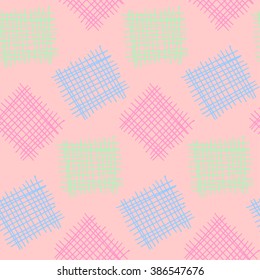 Seamless pattern in pastel tones. Hand drawn. Vector illustration.