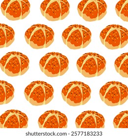 seamless pattern with pastry sketches. cakes and pies wallpaper. Bread background pattern