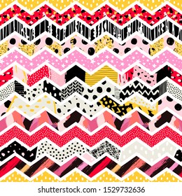 Seamless pattern, patchwork tiles. Can be used on packaging paper, fabric, background for different images, etc.