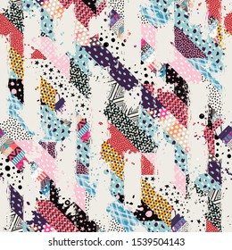 Seamless pattern, patchwork tiles. Can be used on packaging paper, fabric, background for different images, etc.