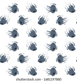 Seamless pattern with pathogen and virus spreading. Flat Art Vector illustration