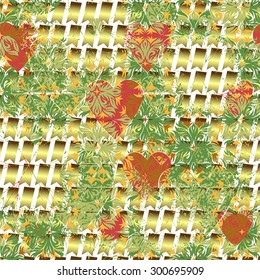 Seamless pattern patterned in the form of square tiles