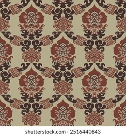 Seamless pattern with patterns in the form of old Byzantine fabrics. Stylized floral ornament.