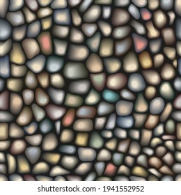 Seamless pattern. Paved multi-colored stone.